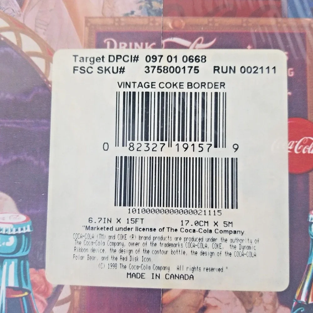 Coca Cola Restore &‎ Restyle American Spirit 15'x3 Decorative Wall Border. NEW